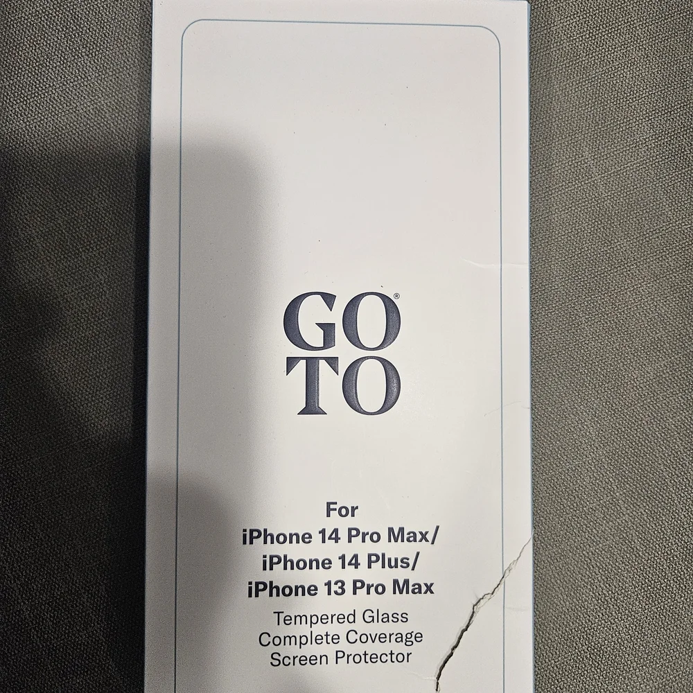 Go-To Tempered Glass Screen Protector for iPhone 13/14 Pro Max - White